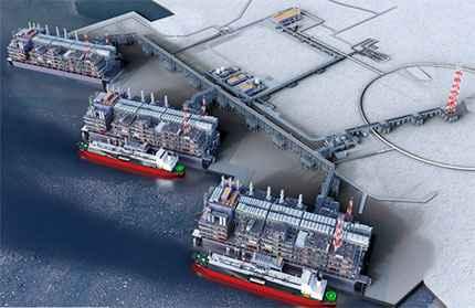 Figure 3: Arctic LNG 2 GBS Concept Drawing