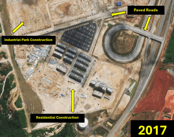 Construction of industrial park and housing