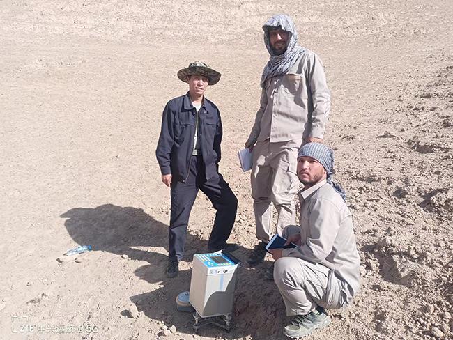 Chinese and Afghan Geologists in the field