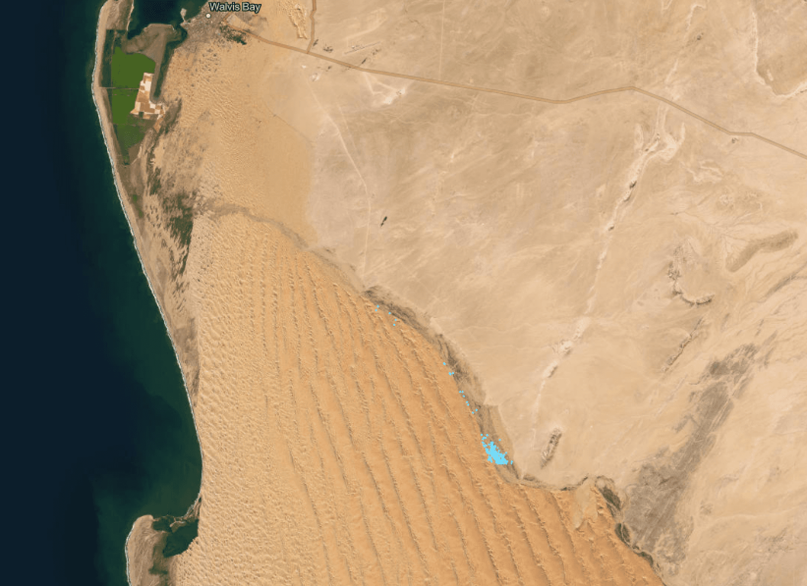 ArcGIS snapshot showing the extent of data collected for 2011.