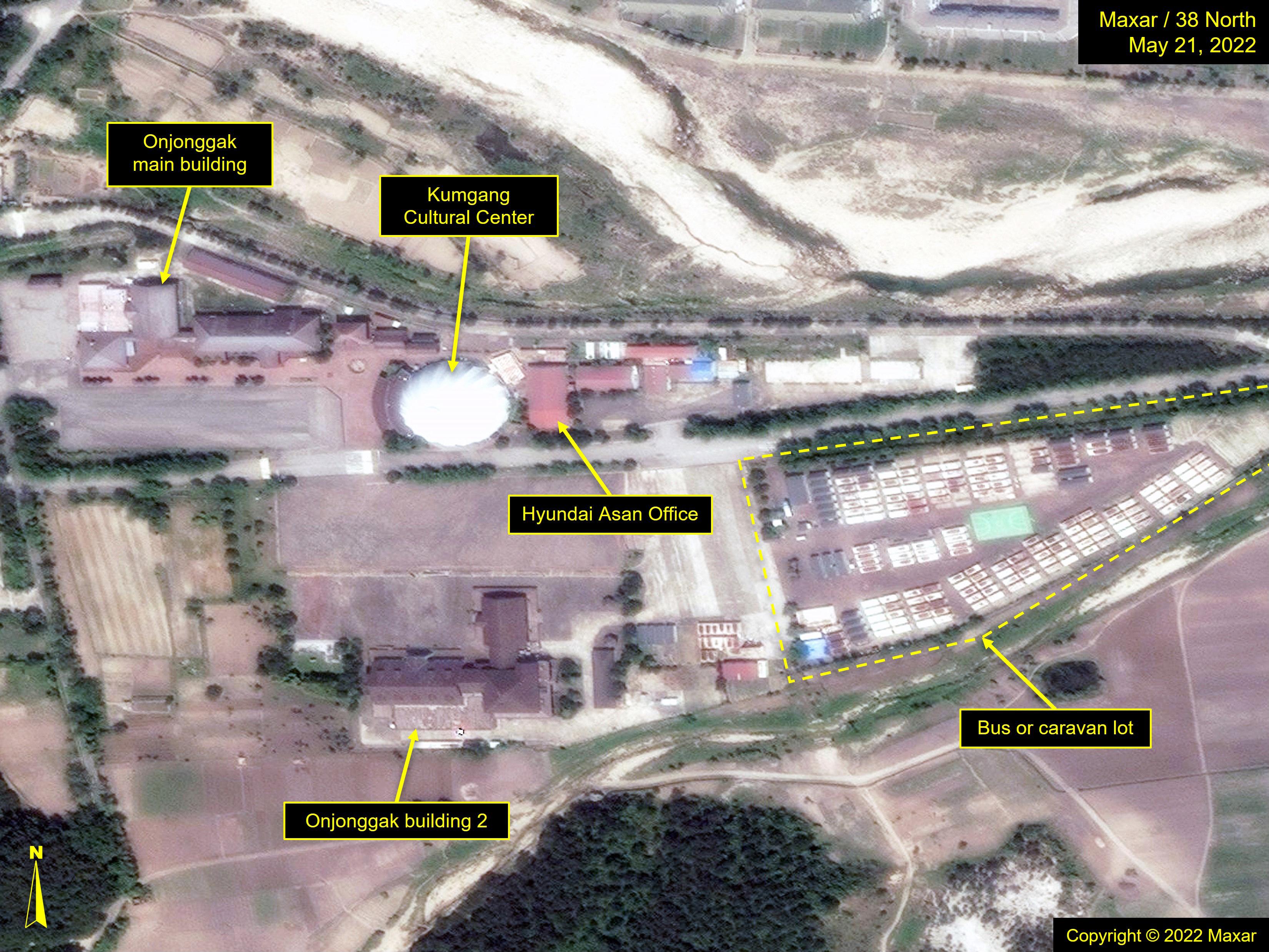 Figure 15. Original layout of tourism area surrounding Kumgang Cultural Center.
