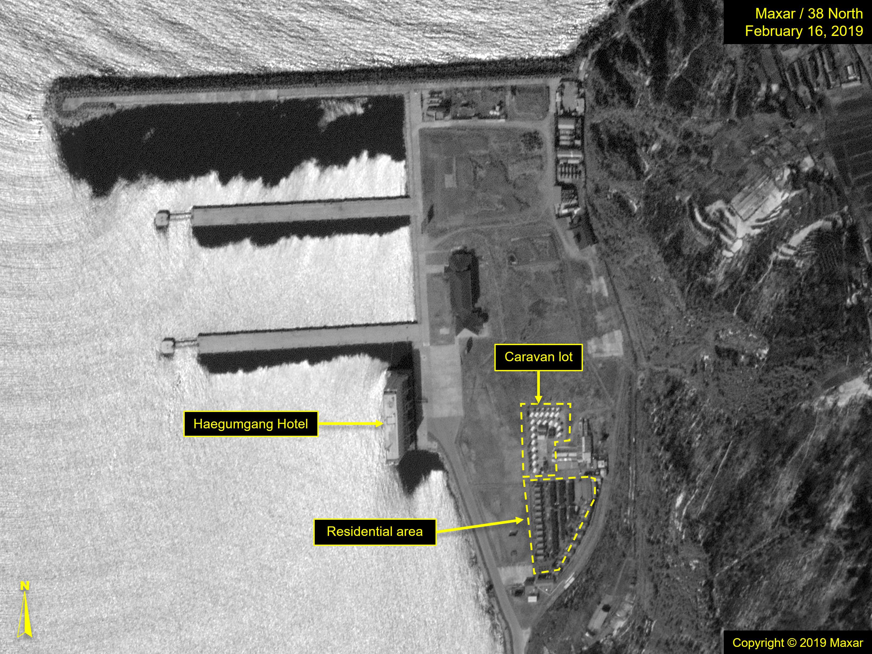 Figure 5. The pier area at Mt. Kumgang before Kim Jong Un's visit in October 2019.