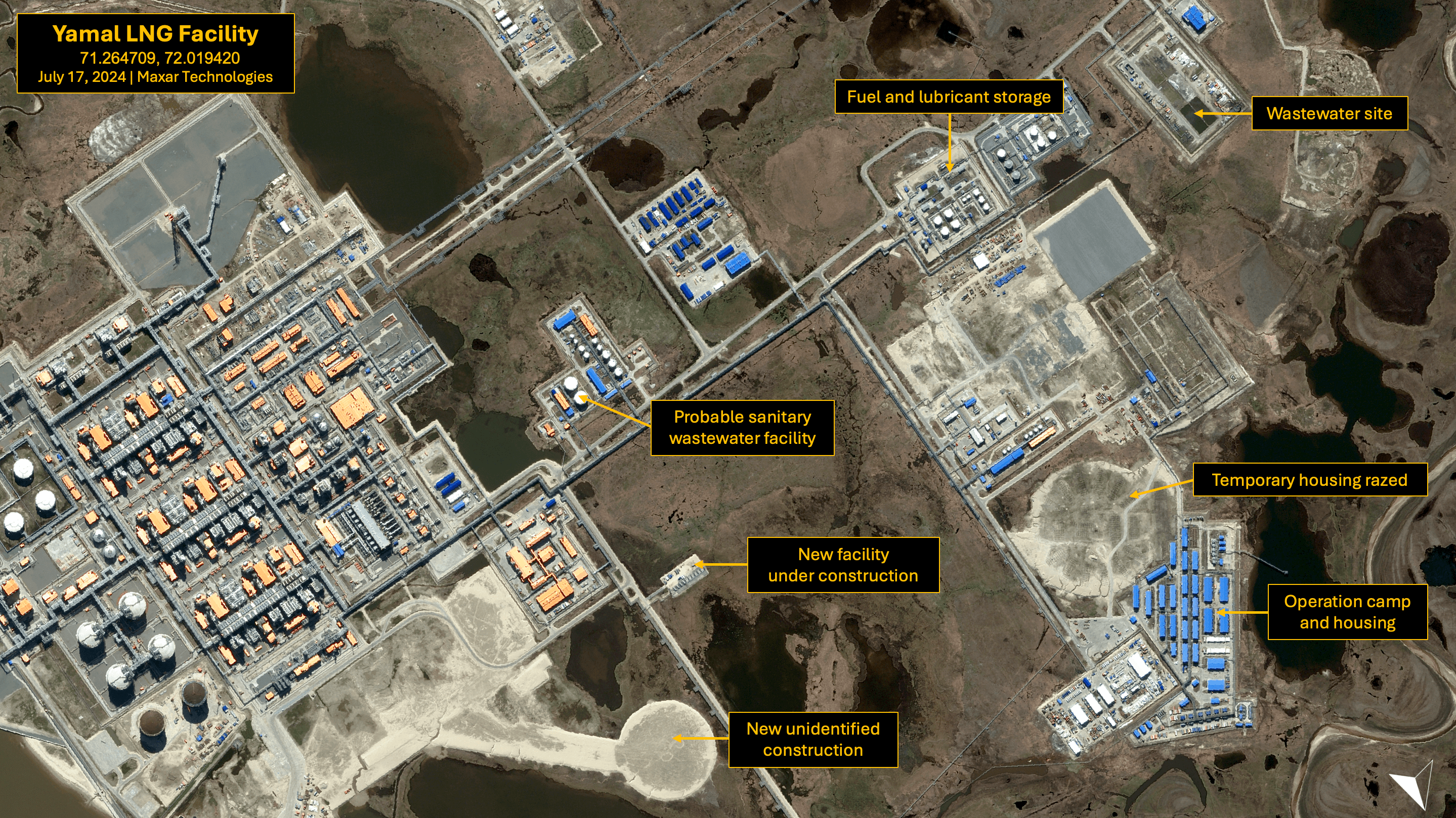 Western section of the Yamal LNG Facility