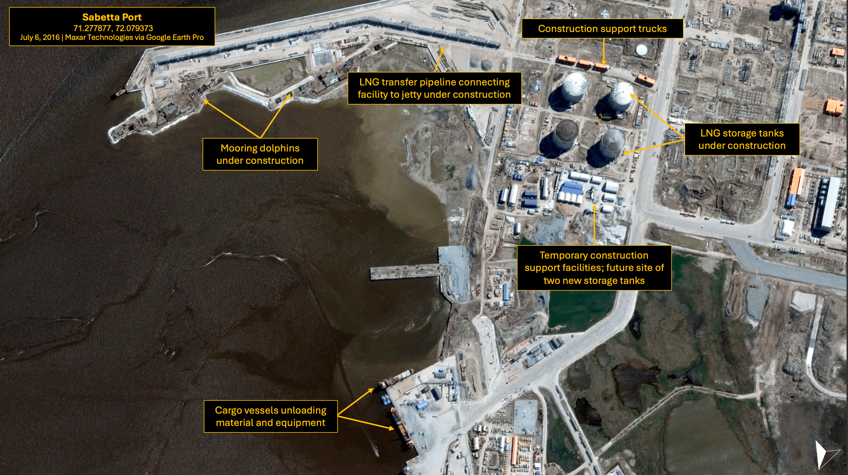 Sabetta port under construction