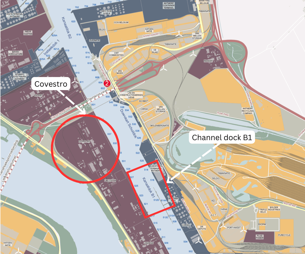 port of antwerp map